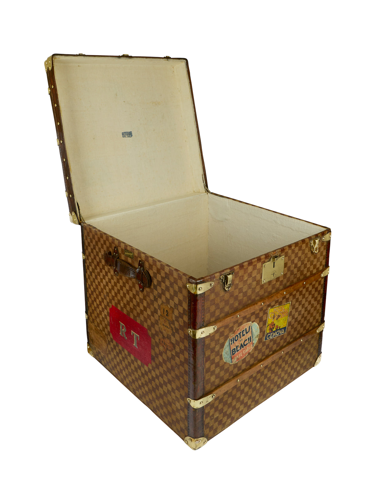 Vintage 19th Century Hall du Voyage Traveler's Trunk Weston Table