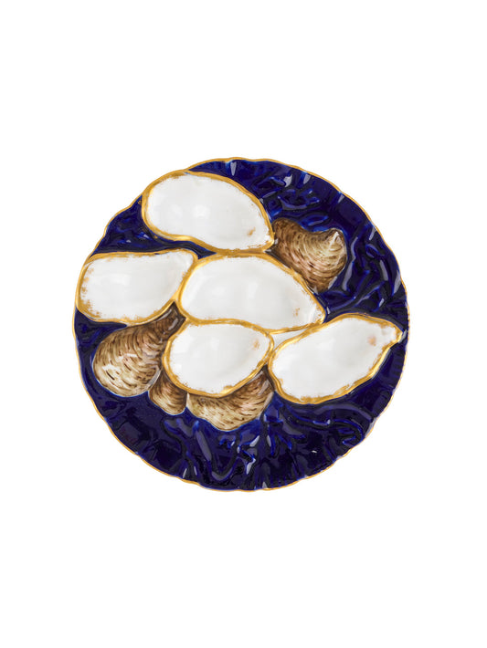 Vintage 19th Century Haviland Limoges Midnight Oyster Plate One Weston Table