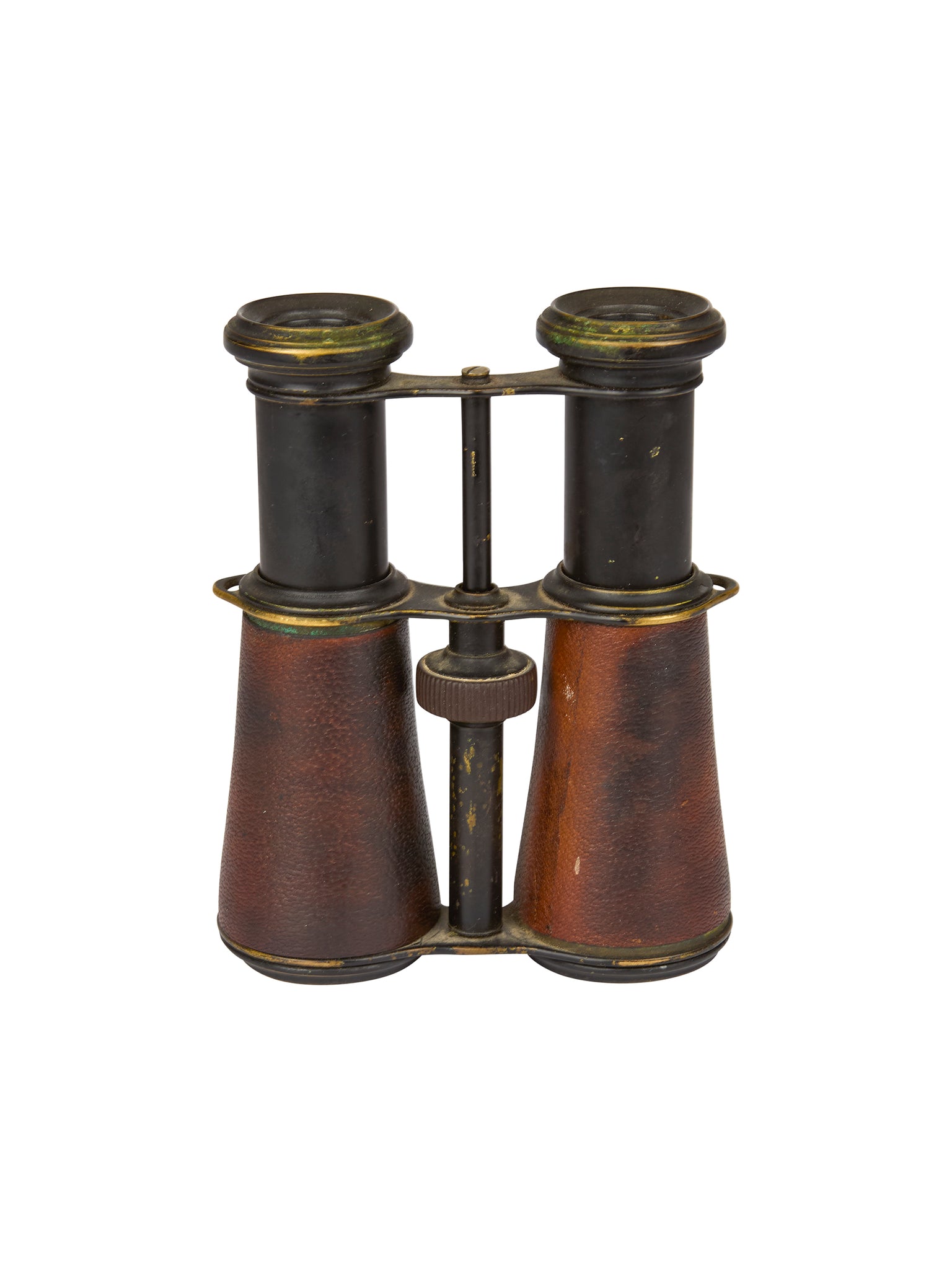 Vintage 19th Century Leather Wrapped Binoculars Weston Table