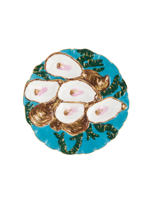 Vintage 19th Century Limoges Haviland Cerulean Oyster Plate Weston Table 
