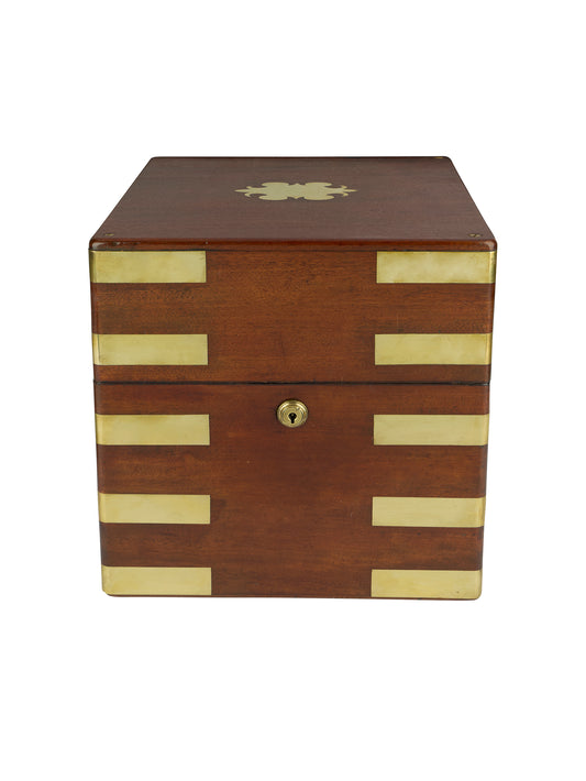 Vintage 19th Century Mahogany Campaign Box Weston Table