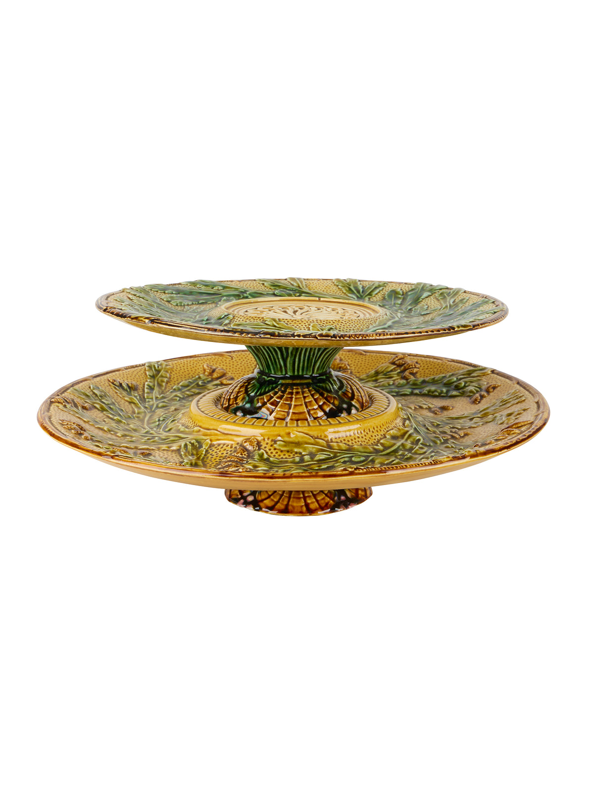 Vintage 19th Century Majolica Dessert Stands Weston Table