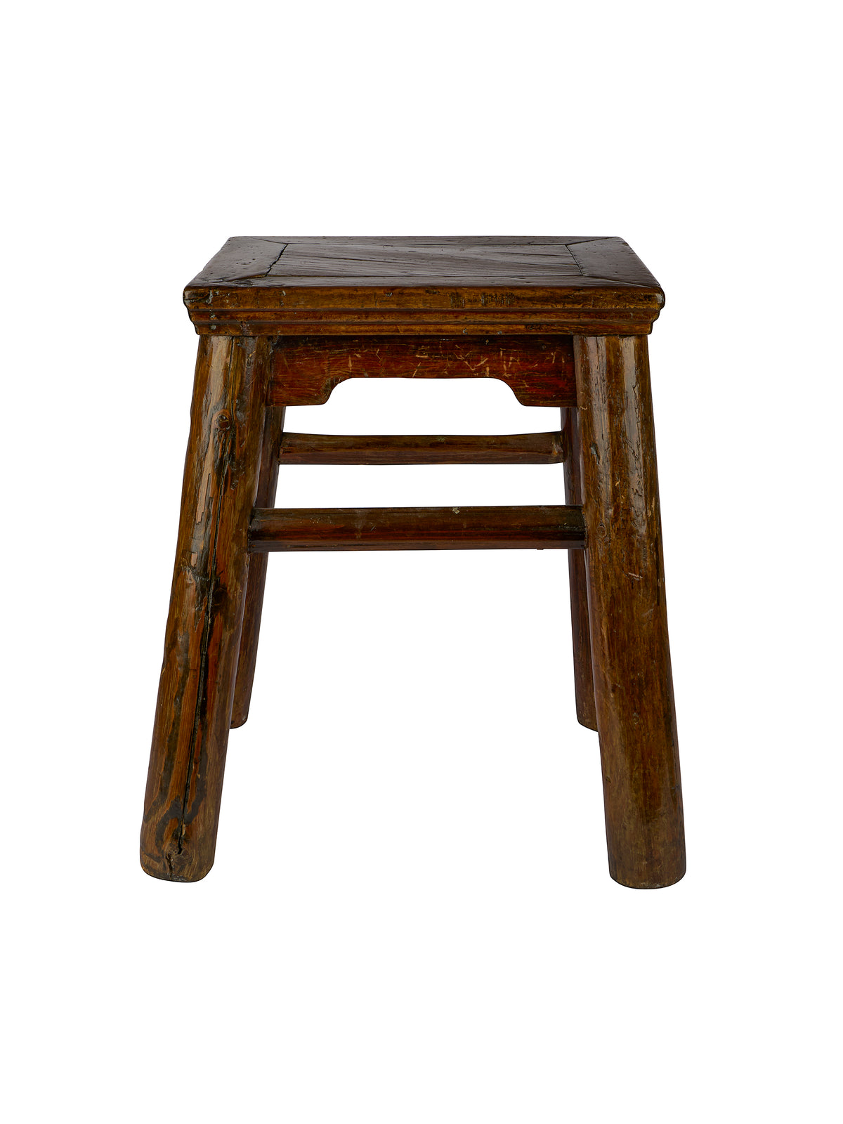 Vintage 19th Century Provincial Elm Wood Stool Weston Table