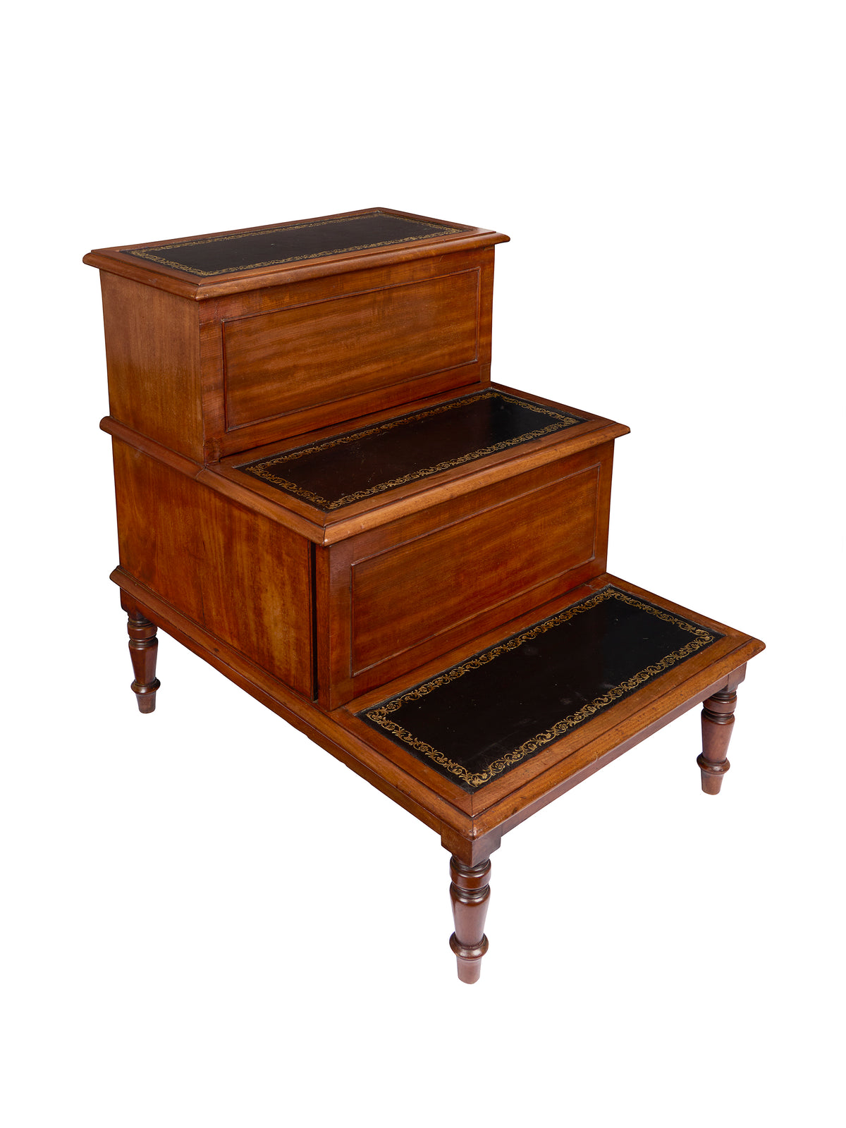 Vintage 19th Century Regency Mahogany Library Steps Weston Table
