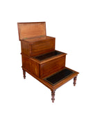 Vintage 19th Century Regency Mahogany Library Steps Weston Table