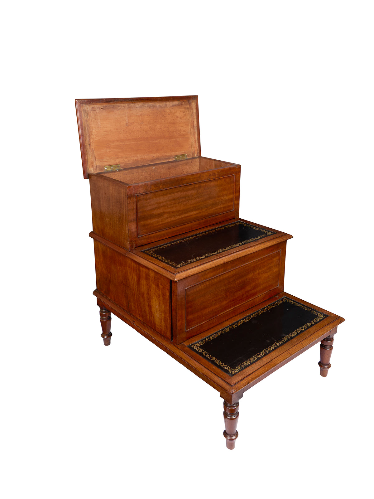 Vintage 19th Century Regency Mahogany Library Steps Weston Table