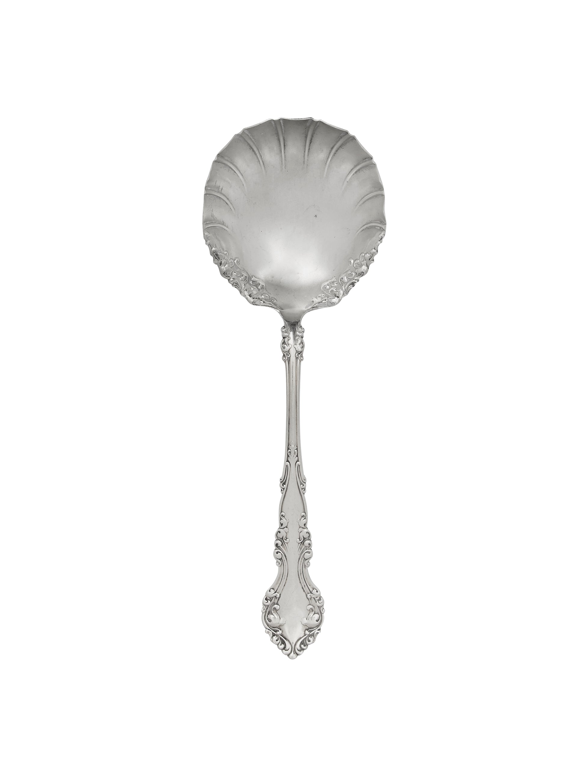 Vintage 19th Century Scrolling Silver Plate Serving Spoon Weston Table