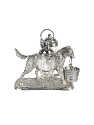  Vintage 19th Century Silver Plate Bird Dog Condiment Caddy Weston Table 