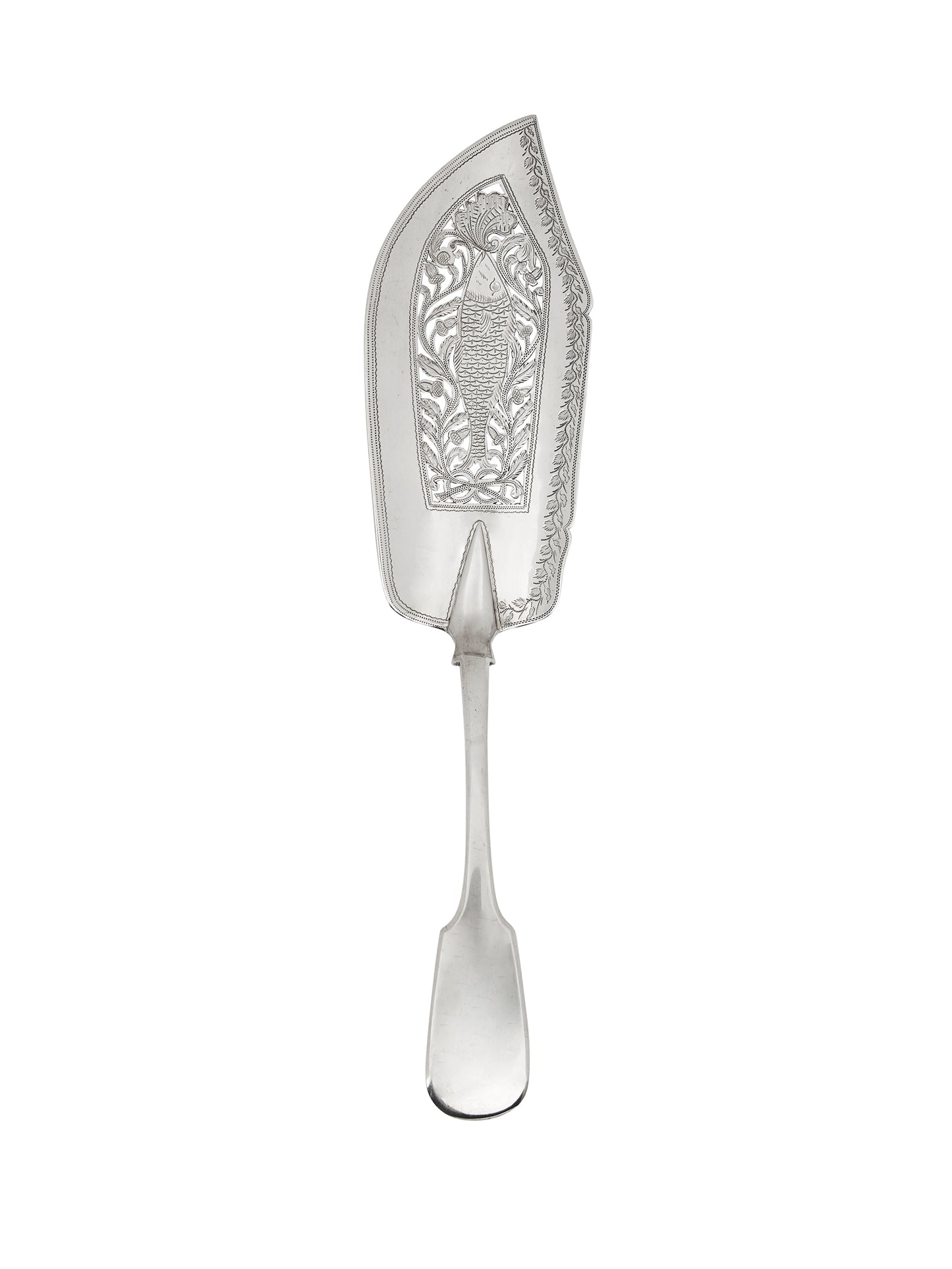 Vintage 19th Century Sterling Silver English Fish Slice Weston Table