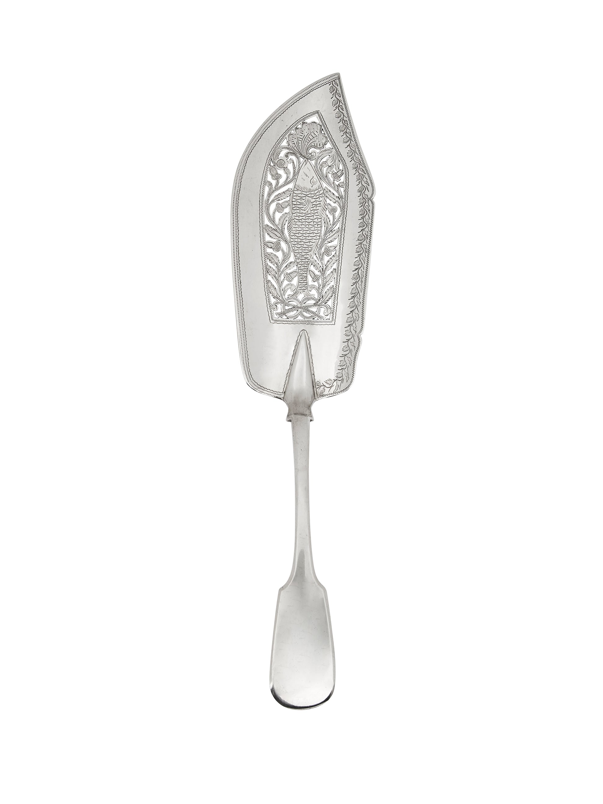 Vintage 19th Century Sterling Silver English Fish Slice Weston Table
