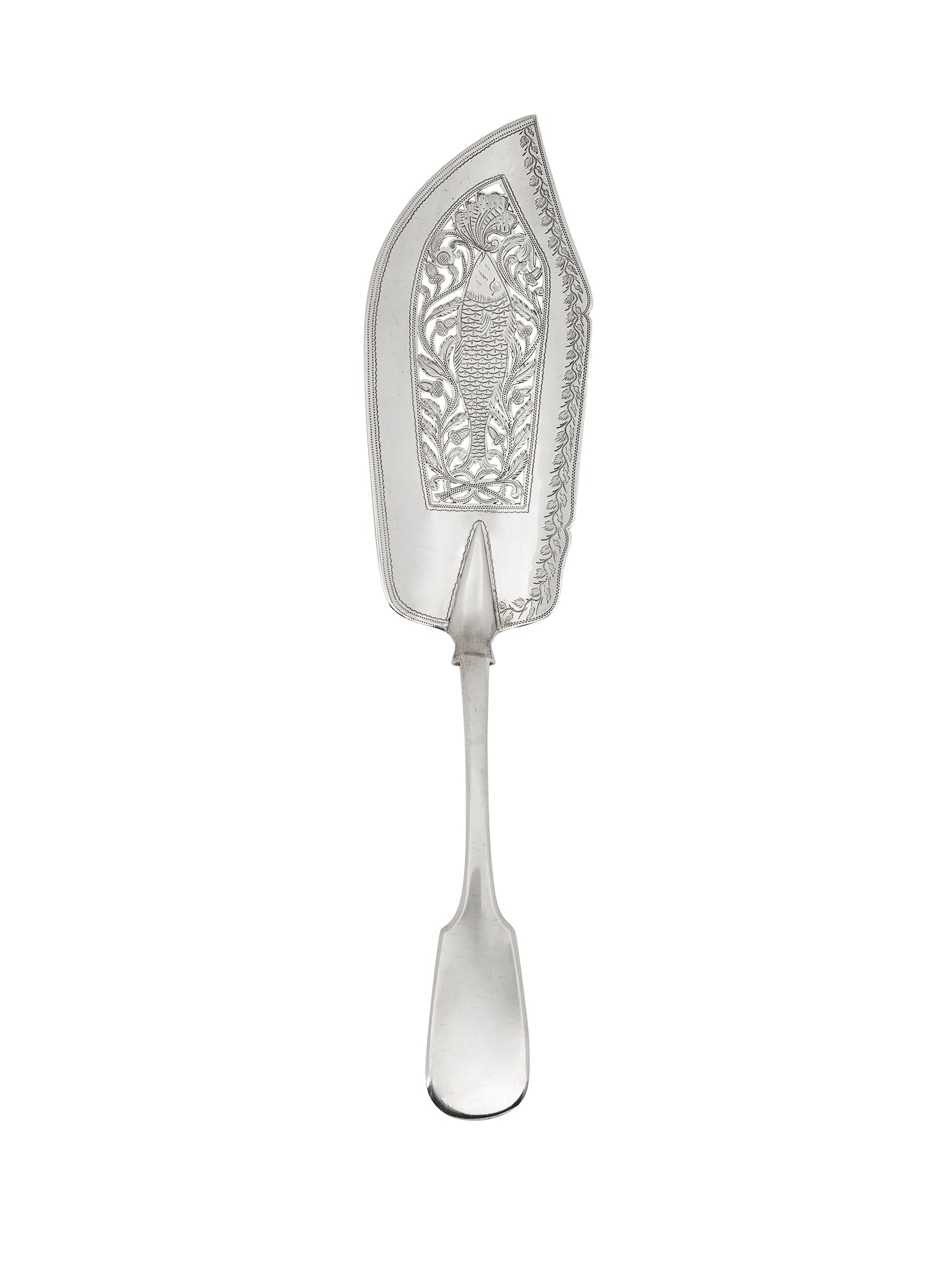 Vintage 19th Century Sterling Silver English Fish Slice Weston Table