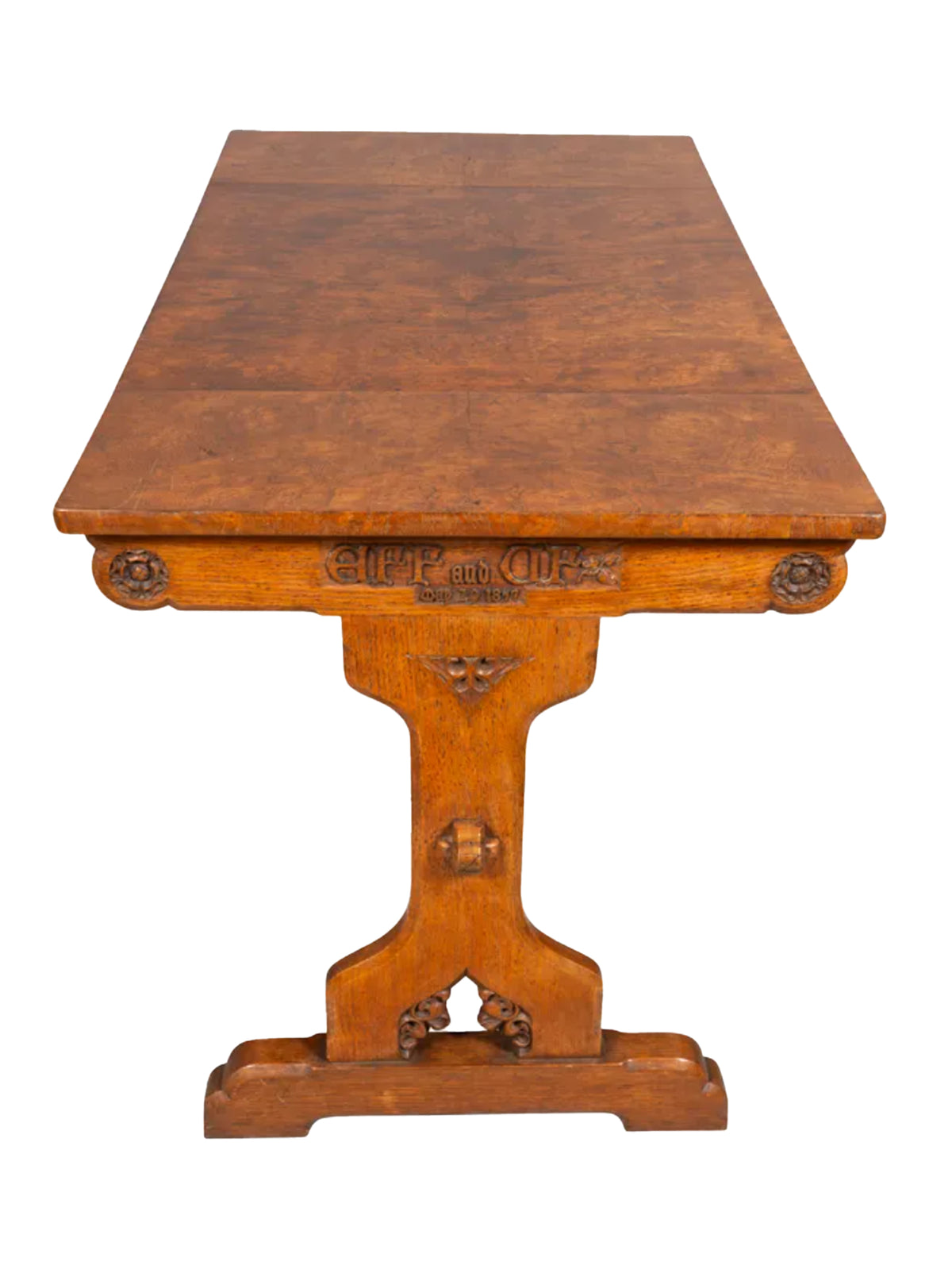 Vintage 19th Century Pugin Gothic Revival Game Table Weston Table