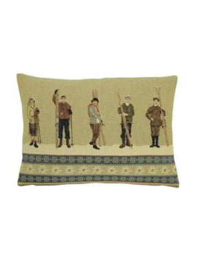  Vintage Alps Skiers Pillow Weston Table 