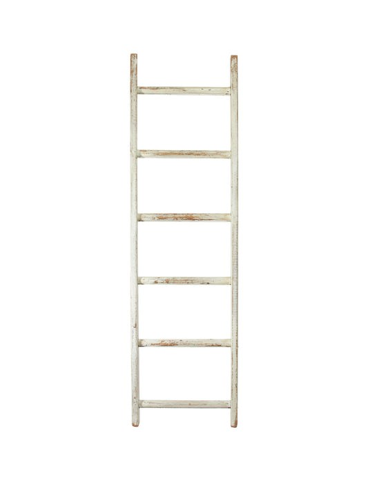 Vintage American 1950s White Wood Ladder