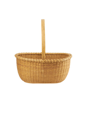  Vintage American Oval Wood Bottom Hand Woven Basket Weston Table 