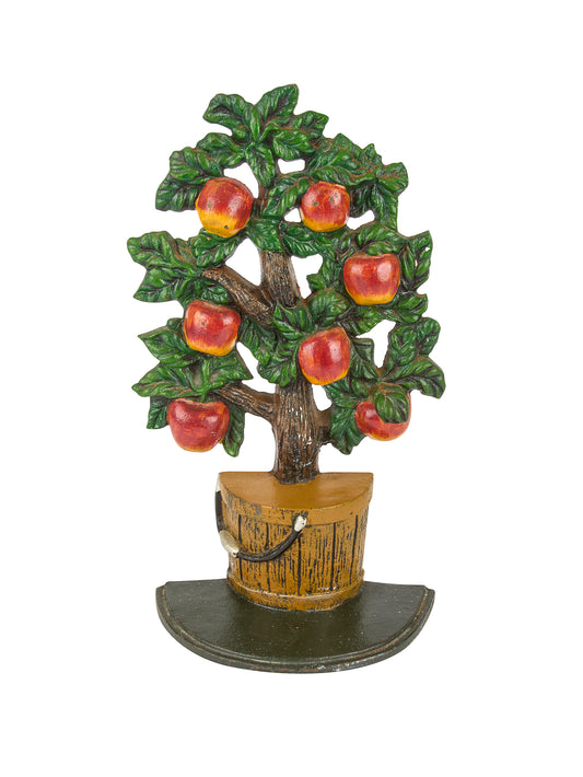 Vintage Apple Tree in Bucket Cast Iron Doorstop Weston Table