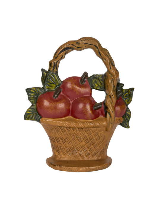 Vintage Apples in Basket Cast Iron Doorstop Weston Table