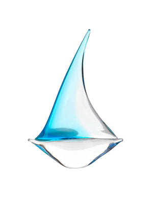  Vintage Aqua Glass Sailboat Weston Table 