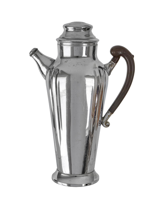 Vintage Art Deco Cocktail Shaker with Brown Bakelite Handle Two Weston Table