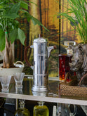 Vintage Art Deco Chrome Cocktail Shaker with Chocolate Bakelite Handle Weston Table