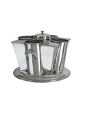 Vintage Art Deco English Silver Plate Four Bottle Wine Holder & Cooler Weston Table