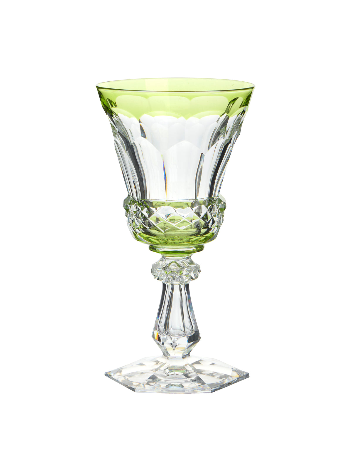 Vintage Art Deco Green and Clear Cocktail Glasses Weston Table