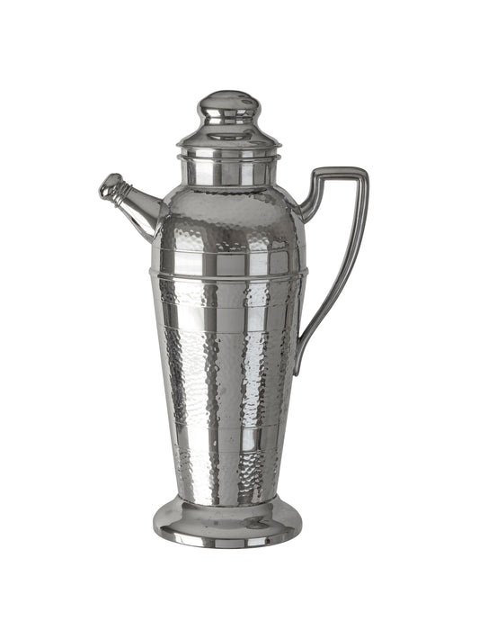 Vintage Art Deco Hammered Cocktail Shaker with Black Bakelite Handle Two Weston Table