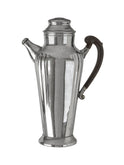 Vintage Art Deco Ribbed Cocktail Shaker Black Carved Handle Weston Table