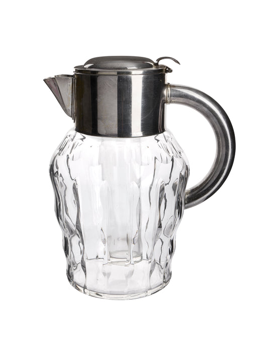 Vintage Art Deco Silver Plate Crystal Lemonade Pitcher Weston Table