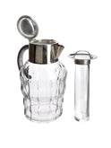 Vintage Art Deco Silver Plate Crystal Lemonade Pitcher Weston Table