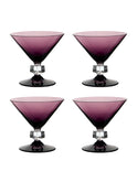 Vintage Art Deco Wilmington Amethyst Cocktail Glasses Set of Four Weston Table