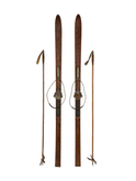 Vintage Austrian Wooden Skis and Poles