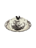 Vintage Aux Au Provence Toile Butter Plate and Dome Weston Table