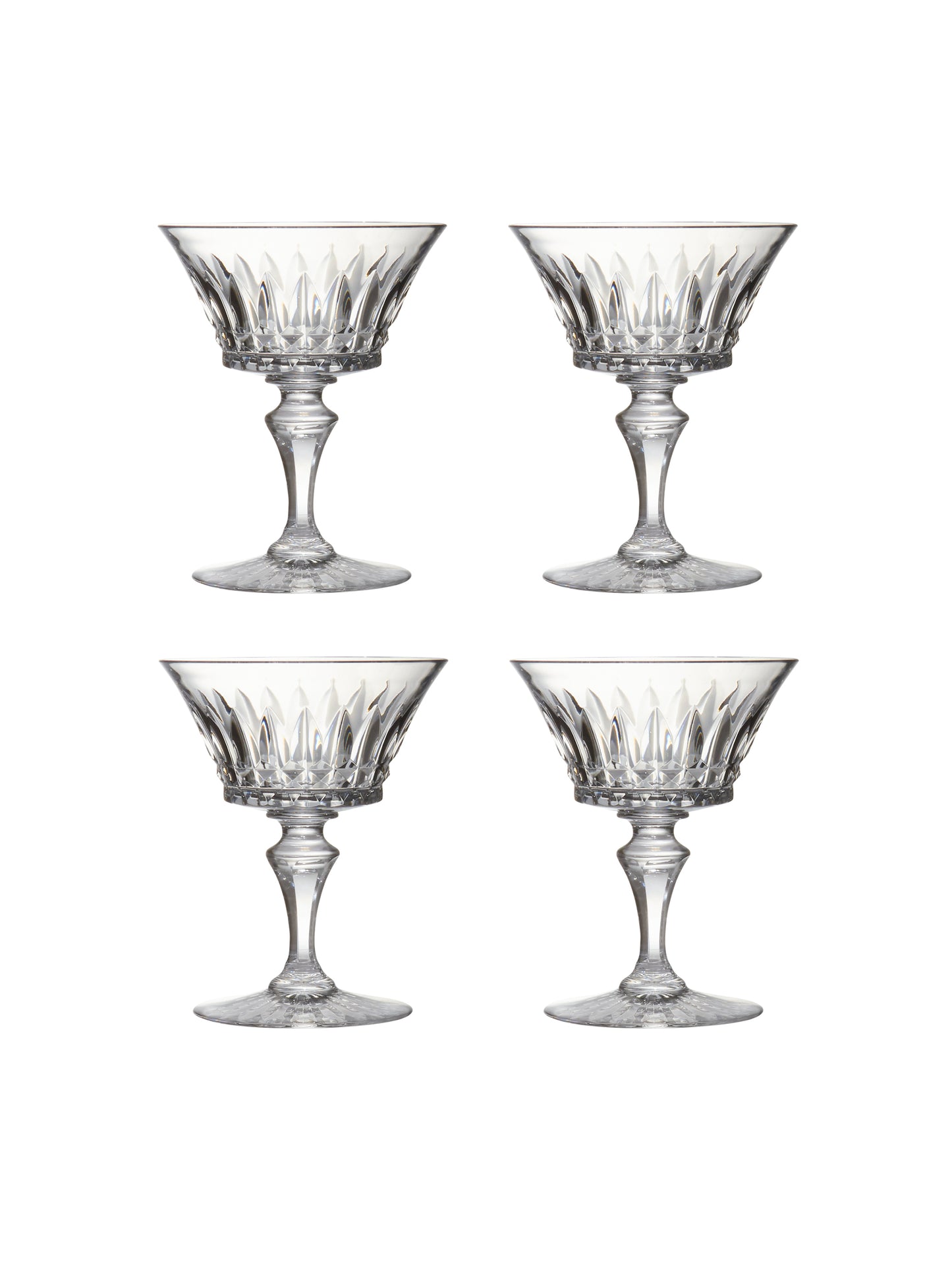 Vintage Baccarat Buckingham Champagne Glasses Set of Four Weston Table
