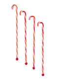 Vintage Barber Shop Candy Cane Glass Cocktail Stirrers Weston Table