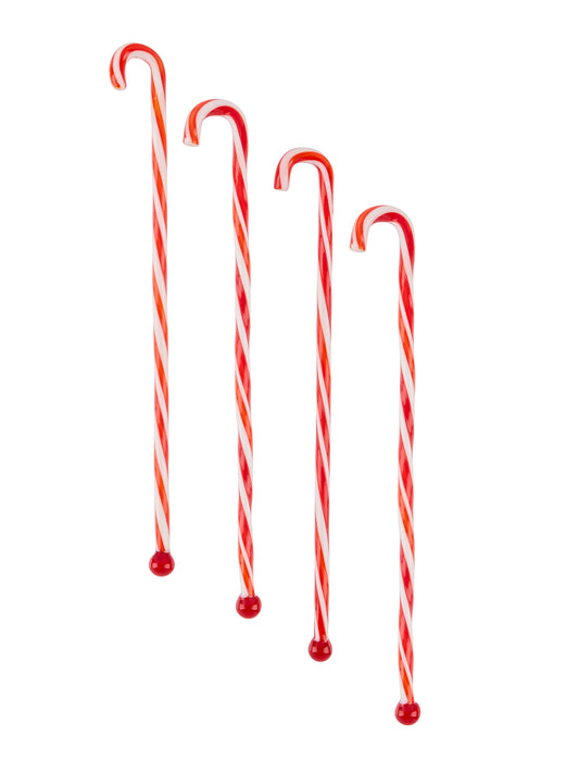 Vintage Barber Shop Candy Cane Glass Cocktail Stirrers Weston Table