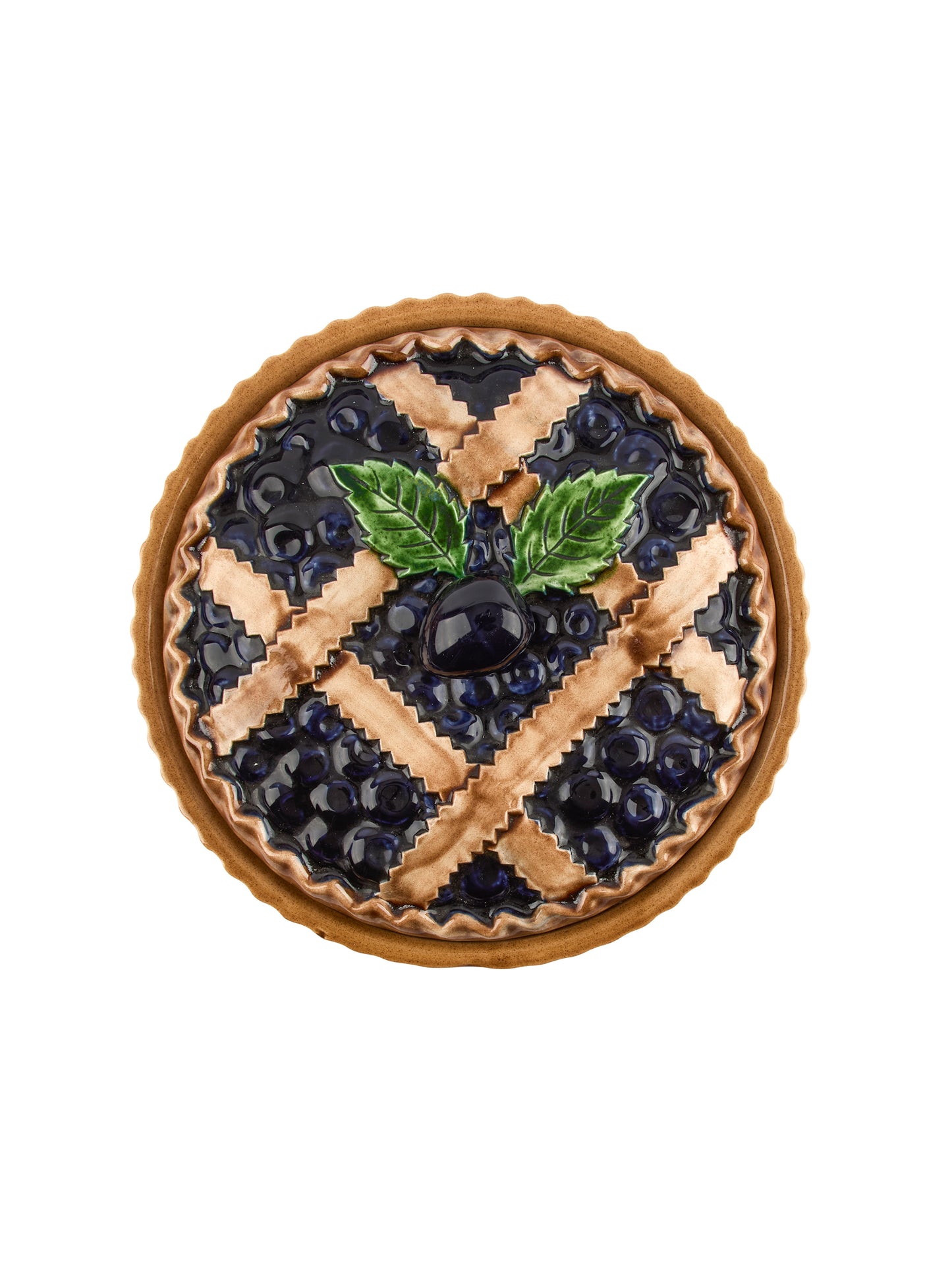 Vintage Blueberry Lattice Pie Keeper Weston Table
