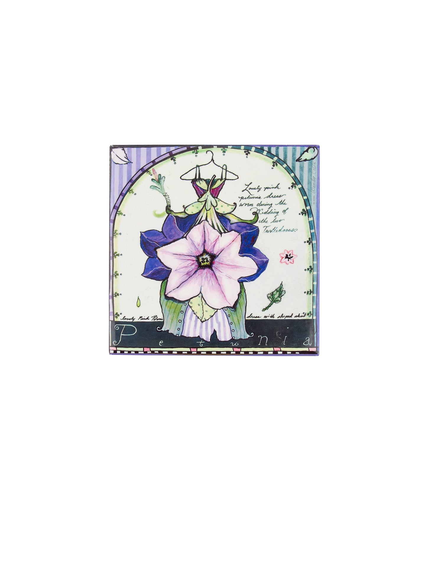 Vintage Botanical Printed Ceramic Trivet Weston Table