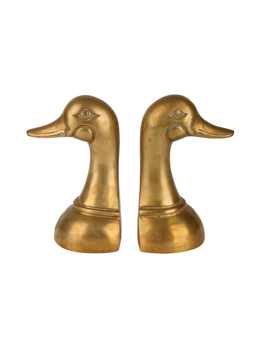 Vintage Brass Drake Bookends Weston Table