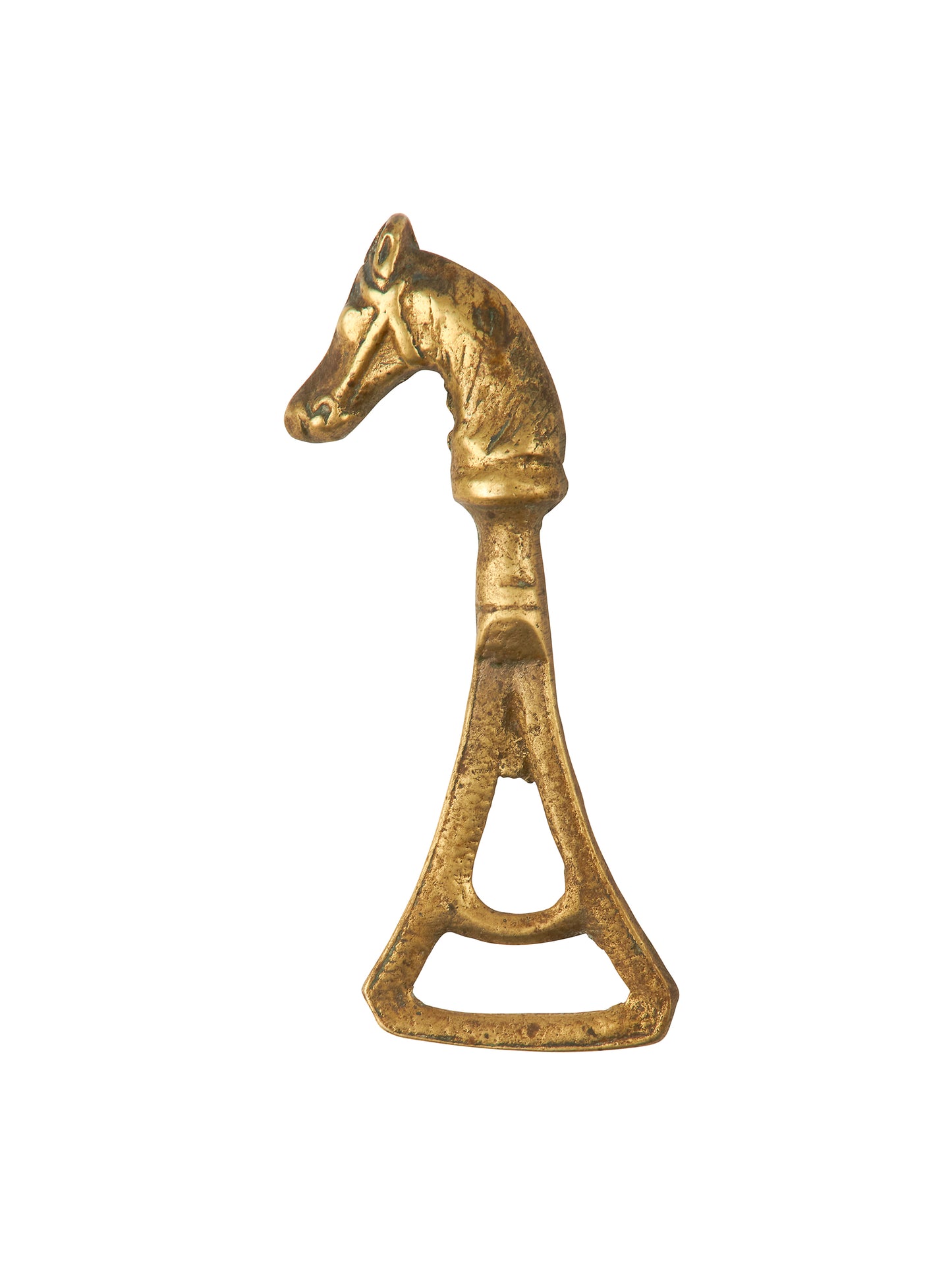 Vintage Brass Equestrian Bust Bottle Opener Weston Tab le