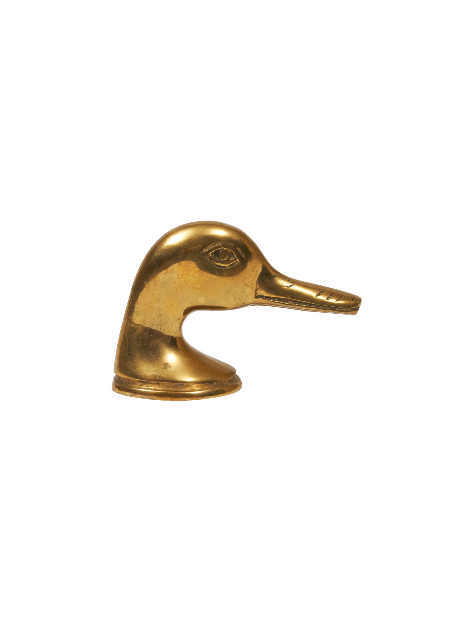 Vintage Brass Smooth Duck Head Bottle Opener Weston Table