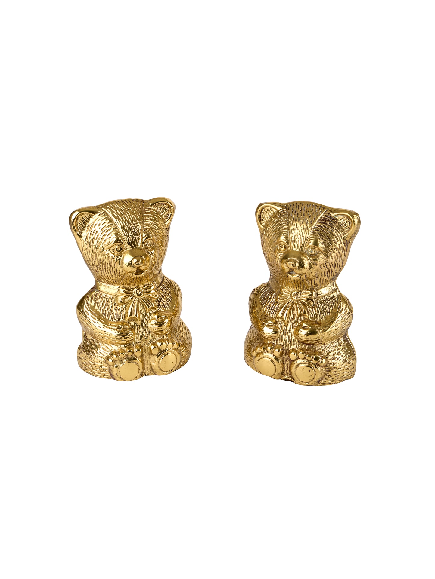 Vintage Brass Teddy Bear Bookends Weston Table