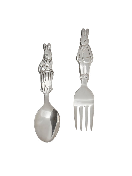 Vintage Reed and Barton Rabbit Fork and Spoon Set Weston Table