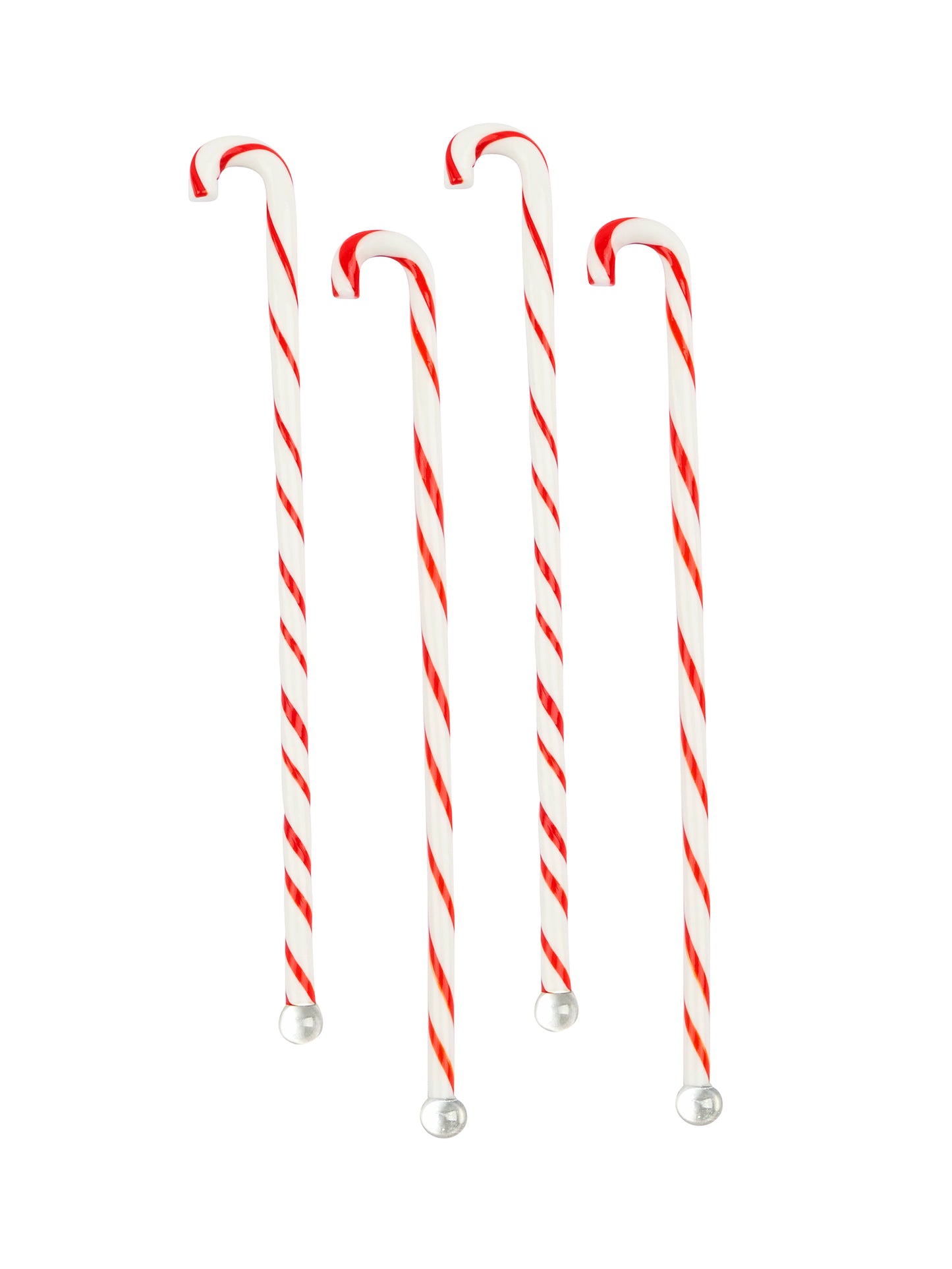 Vintage Candy Cane Glass Swizzle Sticks Weston Table