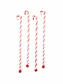 Vintage Candy Cane Glass Swizzle Sticks Weston Table