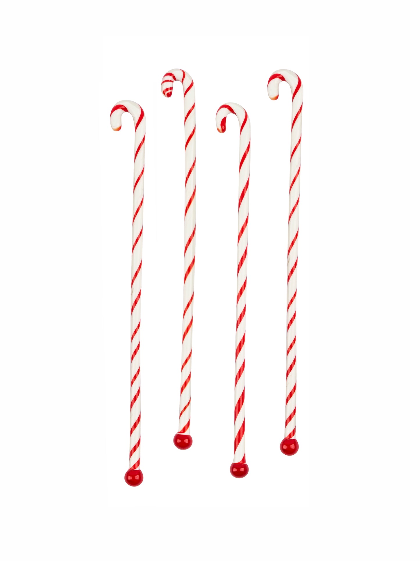 Vintage Candy Cane Glass Swizzle Sticks Weston Table