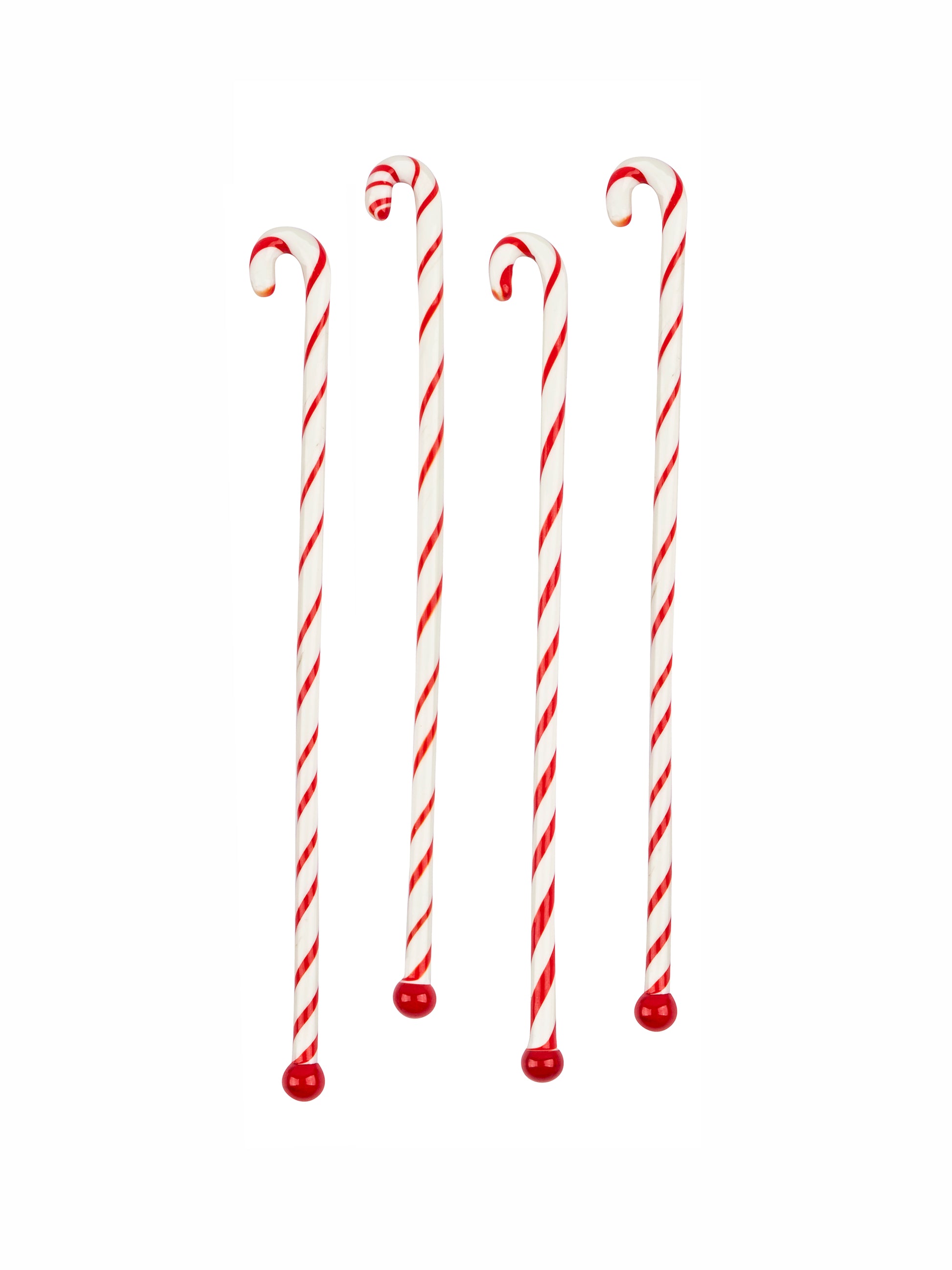 Vintage Candy Cane Glass Swizzle Sticks Weston Table