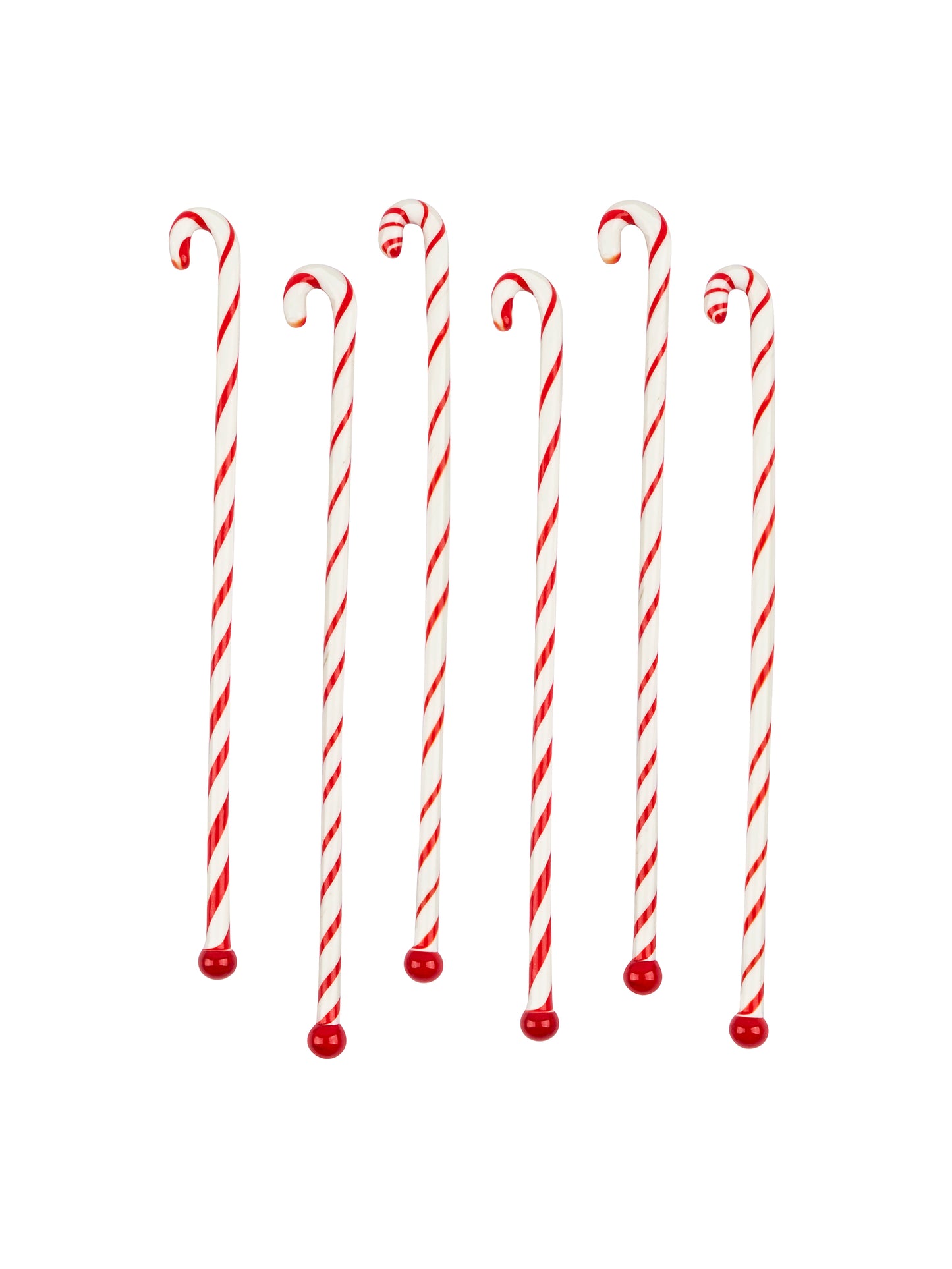 Vintage Candy Cane Glass Swizzle Sticks Weston Table