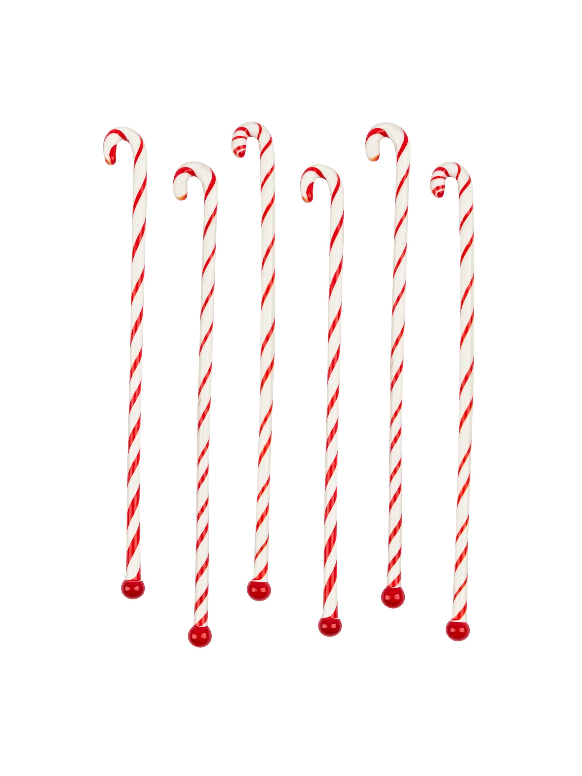 Vintage Candy Cane Glass Swizzle Sticks Weston Table