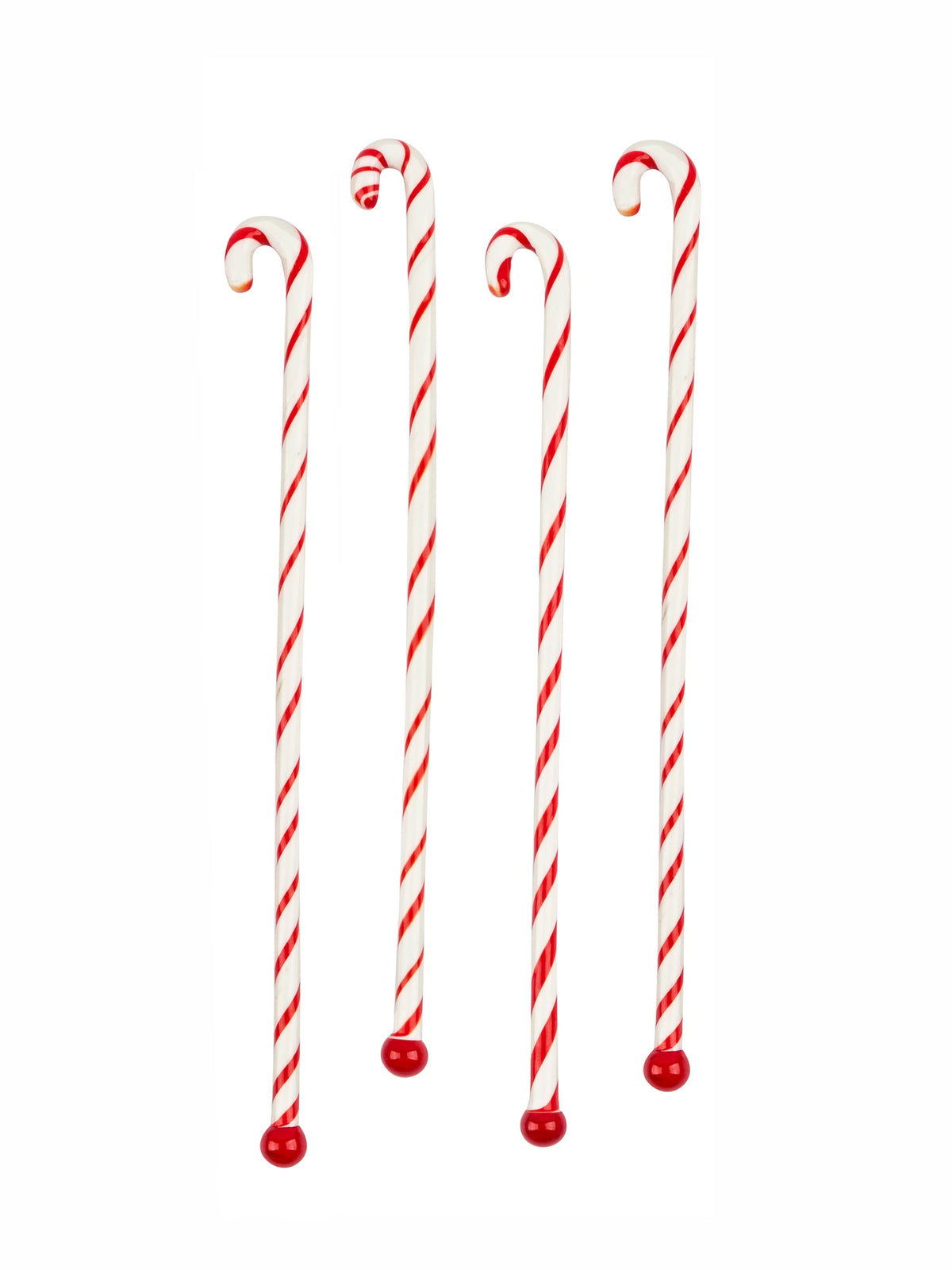 Vintage Candy Cane Glass Swizzle Sticks Six Weston Table